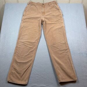 Carhartt‎ Mens Carpenter Pants Duck Brown Canvas Workwear 36X34